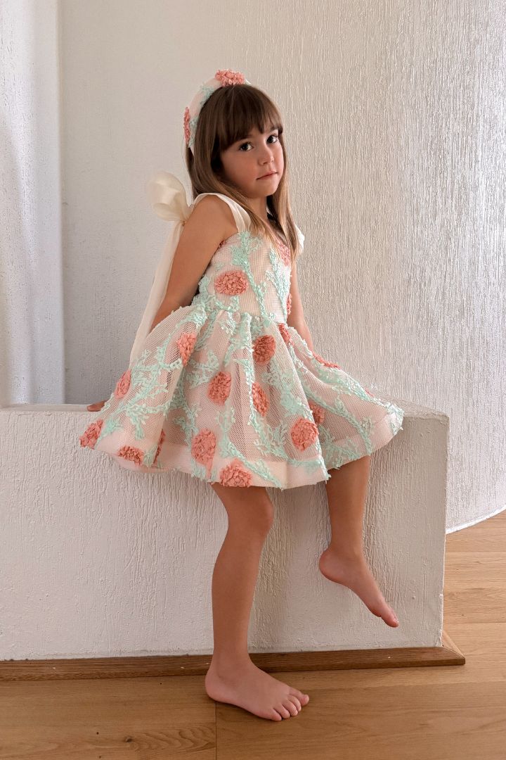 Come What May Dress - Hydrangea Mesh
