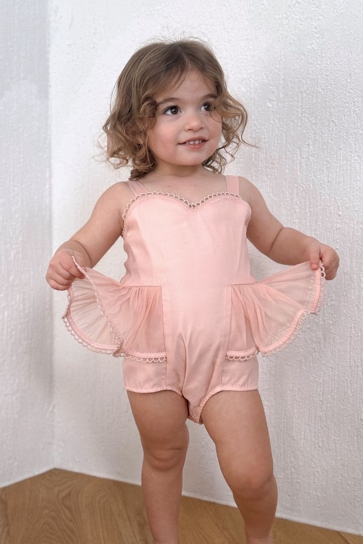 Birds of a Feather Playsuit - Tutu Pink
