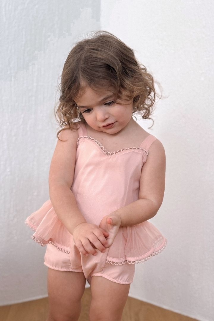 Birds of a Feather Playsuit - Tutu Pink