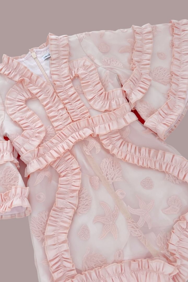 Sweet like a Flower Playsuit - Seashell Tulle