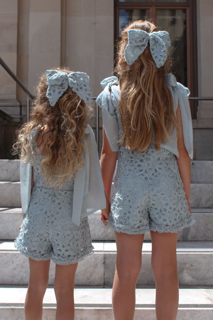 Love Letters Playsuit - Sage Ribbons