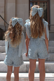 Love Letters Playsuit - Sage Ribbons