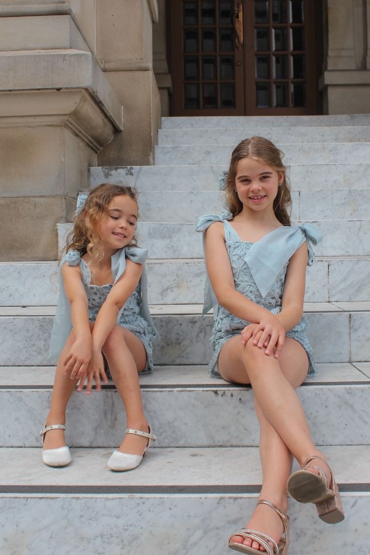 Love Letters Playsuit - Sage Ribbons