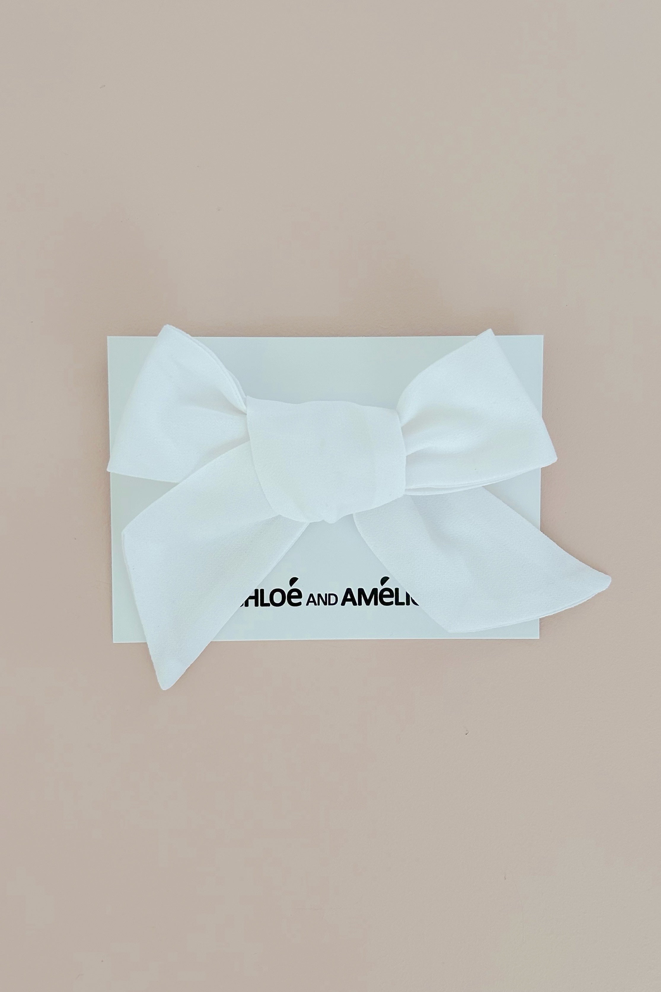 Big Bow Hair Accessory - Snow White Chiffon