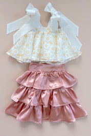 Sing a Song of Rainbows Skirt - Rose Bud - Chloé and Amélie