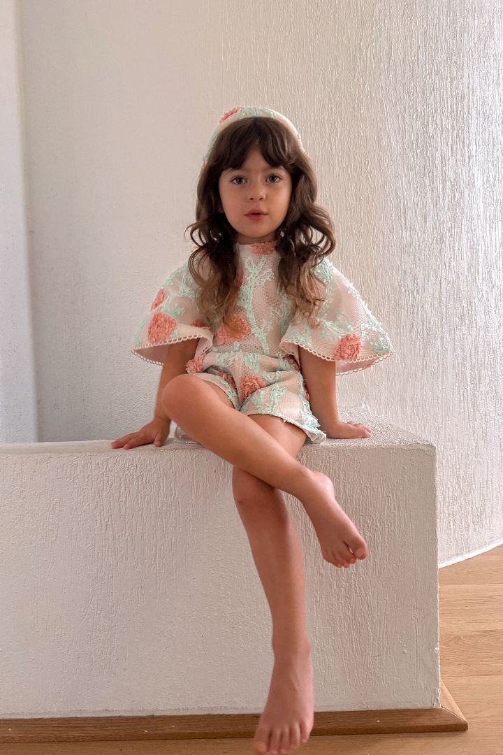 Hear Me Shout Playsuit - Hydrangea Mesh