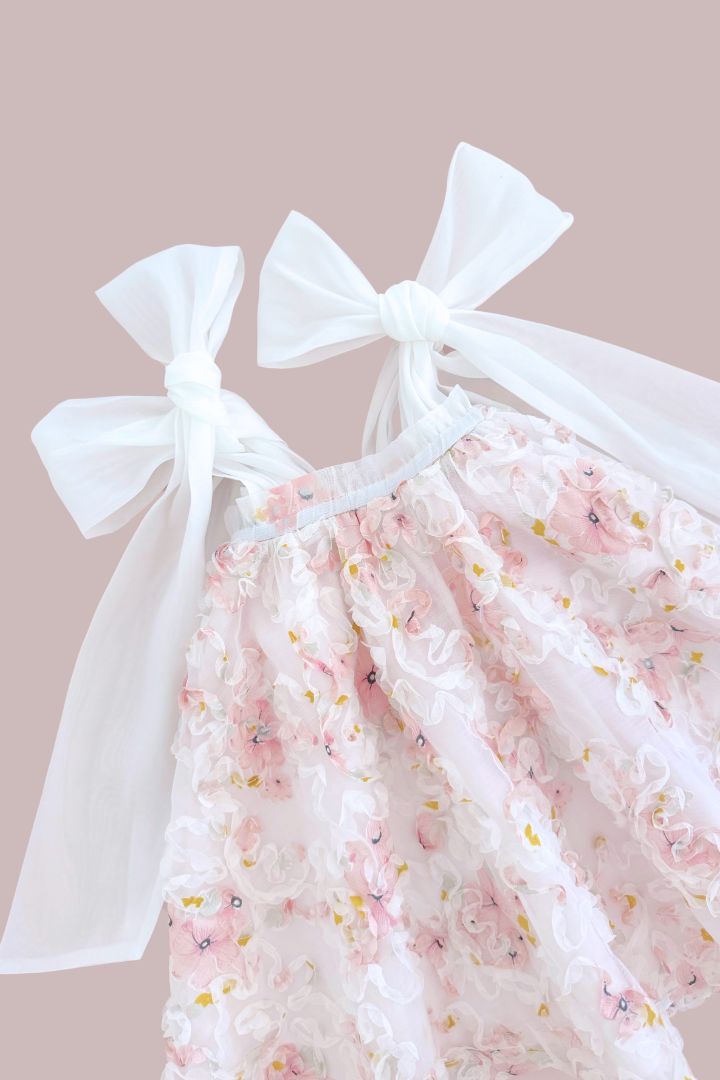 In The Meadows Dress - Pansies Organza