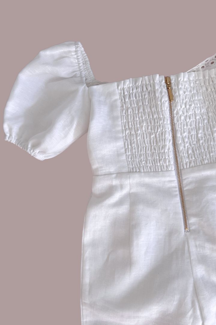 Pretty Please Jumpsuit - Antique White