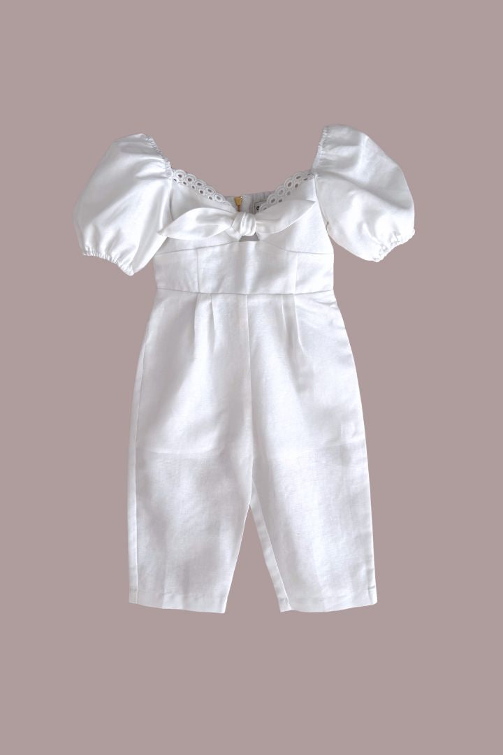 Pretty Please Jumpsuit - Antique White