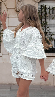 Sweet like a Flower Playsuit - Lotus Lace