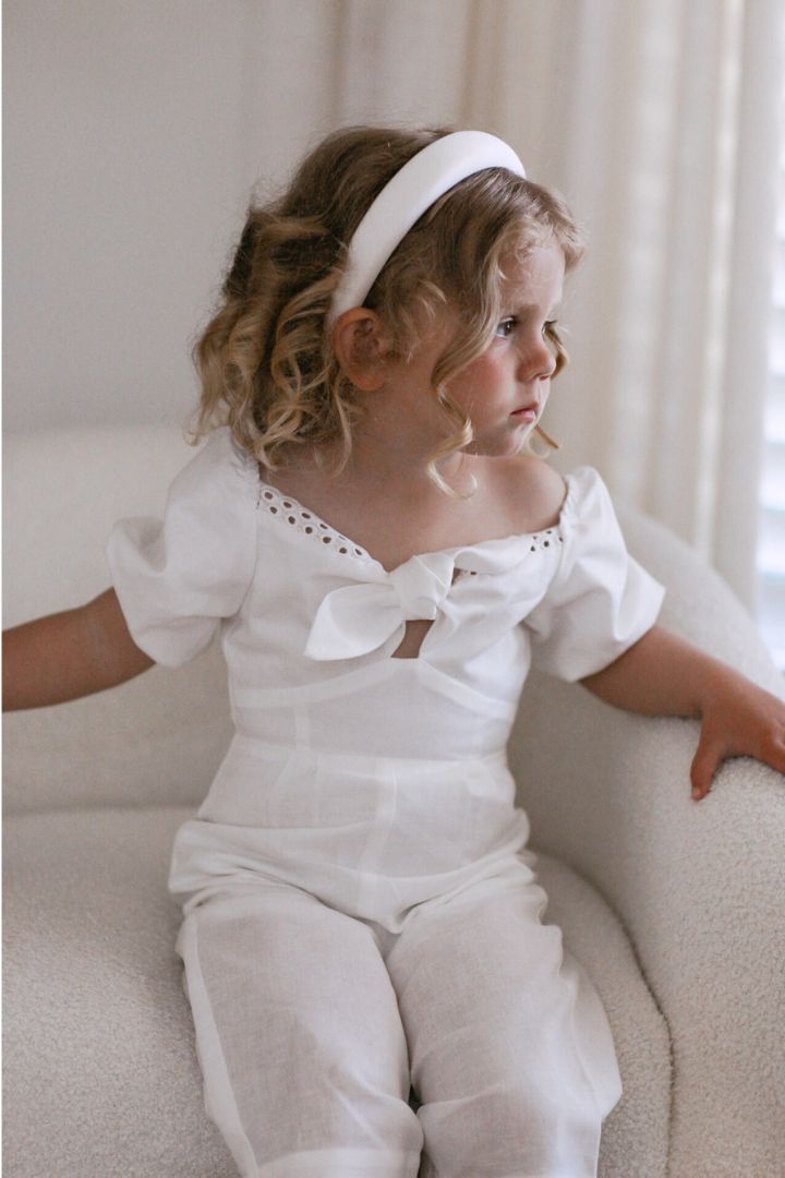 Pretty Please Jumpsuit - Antique White