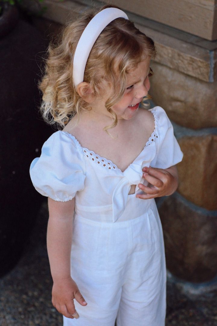 Pretty Please Jumpsuit - Antique White