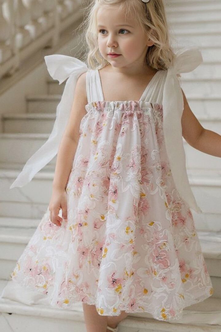In The Meadows Dress - Pansies Organza