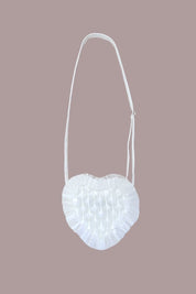 I Heart YOU Bag - Snow White Feathered Organza