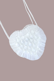 I Heart YOU Bag - Snow White Feathered Organza