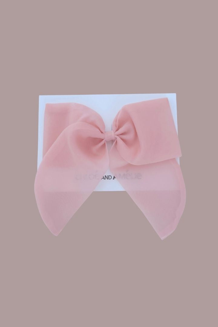 Bow Hair Slide - Tutu Pink Tulle