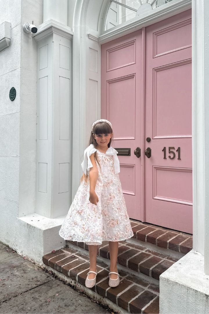 In The Meadows Dress - Pansies Organza - Women's