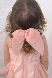 Bow Hair Slide - Tutu Pink Tulle