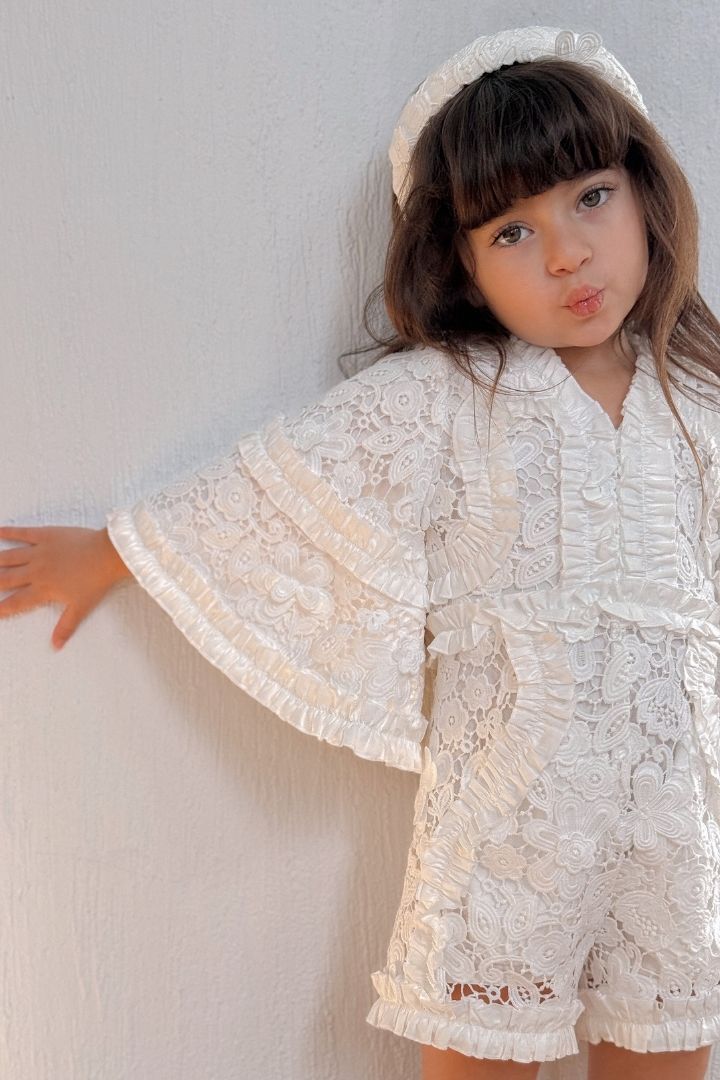 Sweet like a Flower Playsuit - Lotus Lace