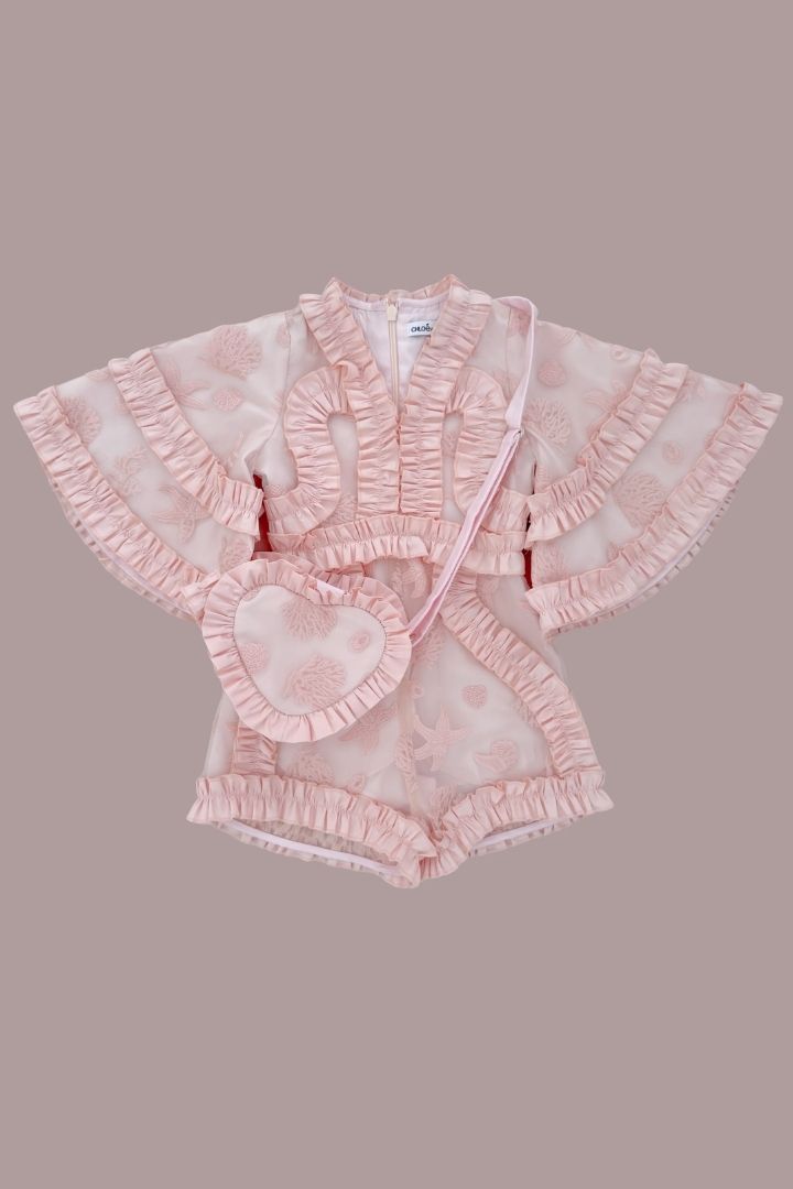 I Heart YOU Bag - Seashell Tulle