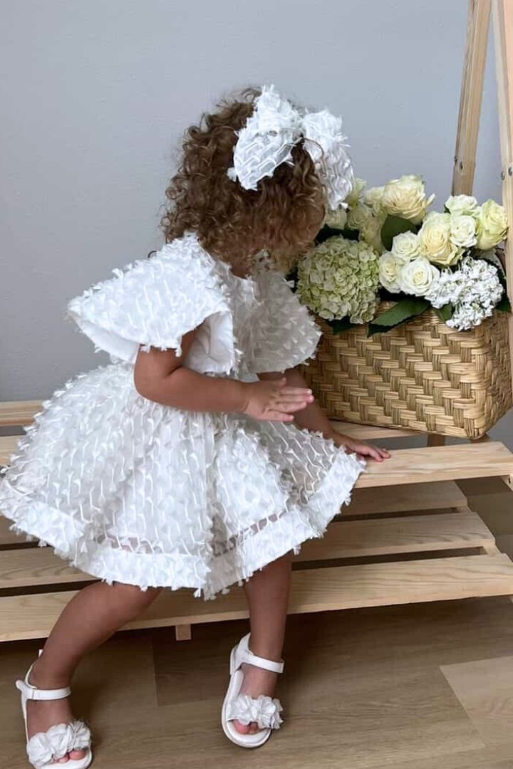 Dream Weaver Dress - Snow White Feathered Organza
