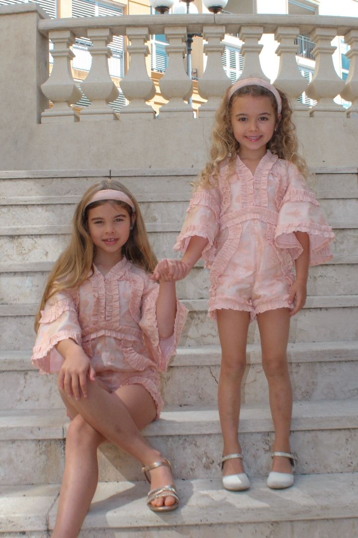 Sweet like a Flower Playsuit - Seashell Tulle
