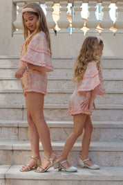 Sweet like a Flower Playsuit - Seashell Tulle
