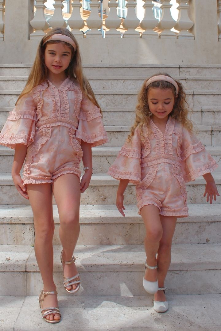 Sweet like a Flower Playsuit - Seashell Tulle