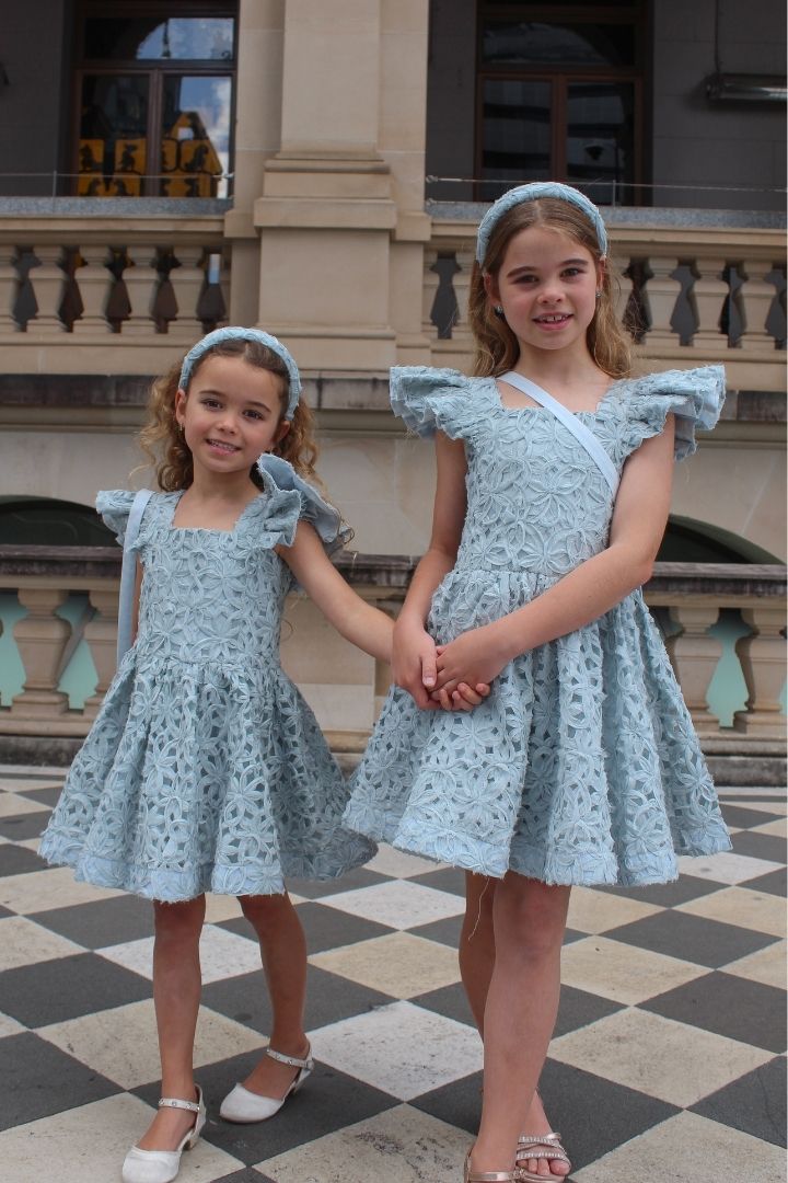 See You Flutter Dress - Sage Ribbons