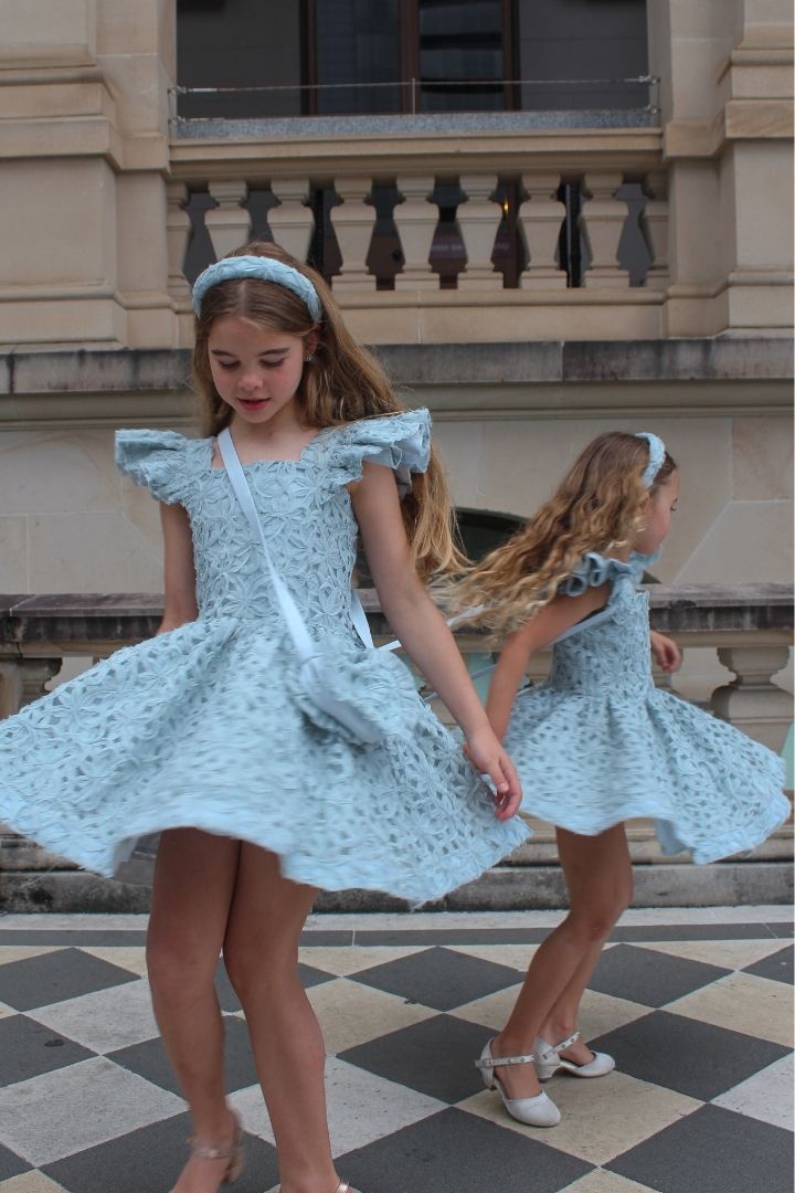 See You Flutter Dress - Sage Ribbons