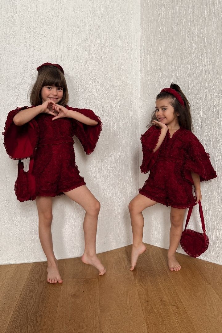 Sweet like a Flower Playsuit - Cherry Bloom Ribbons