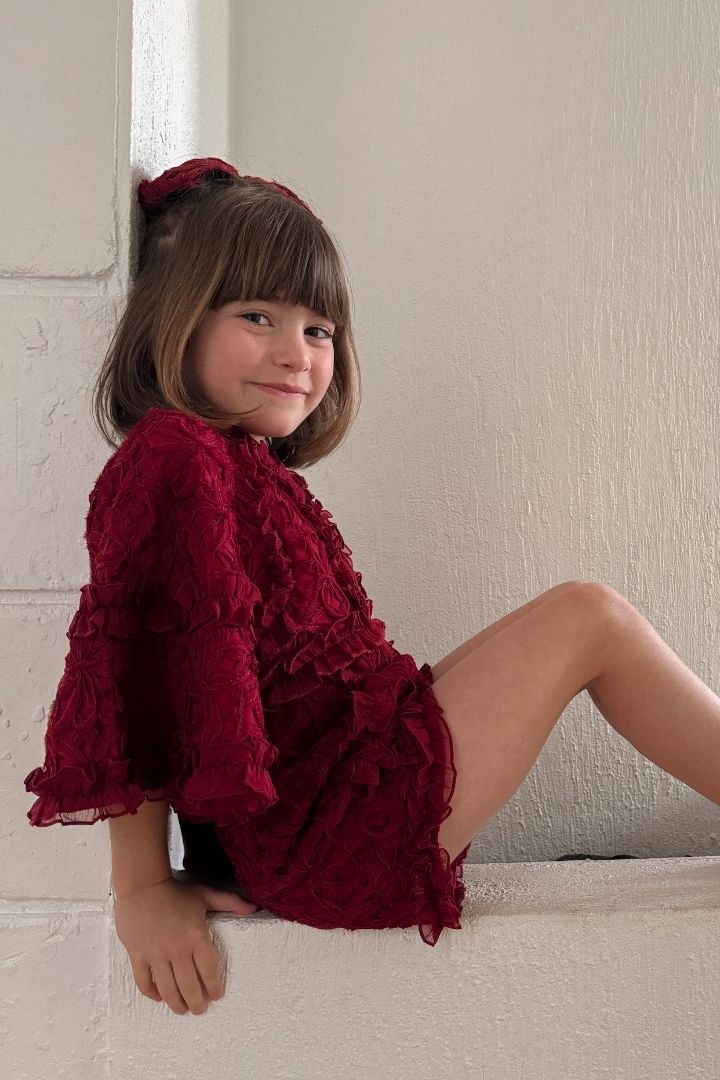 Sweet like a Flower Playsuit - Cherry Bloom Ribbons