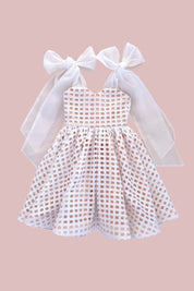 Whispering Wishes Dress - Snow White Lattice Lace