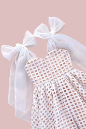 Whispering Wishes Dress - Snow White Lattice Lace