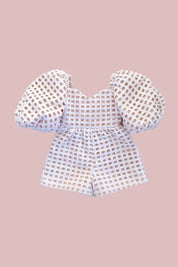 Cloud Nine Playsuit - Snow White Lattice Lace