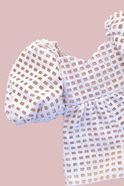 Cloud Nine Playsuit - Snow White Lattice Lace