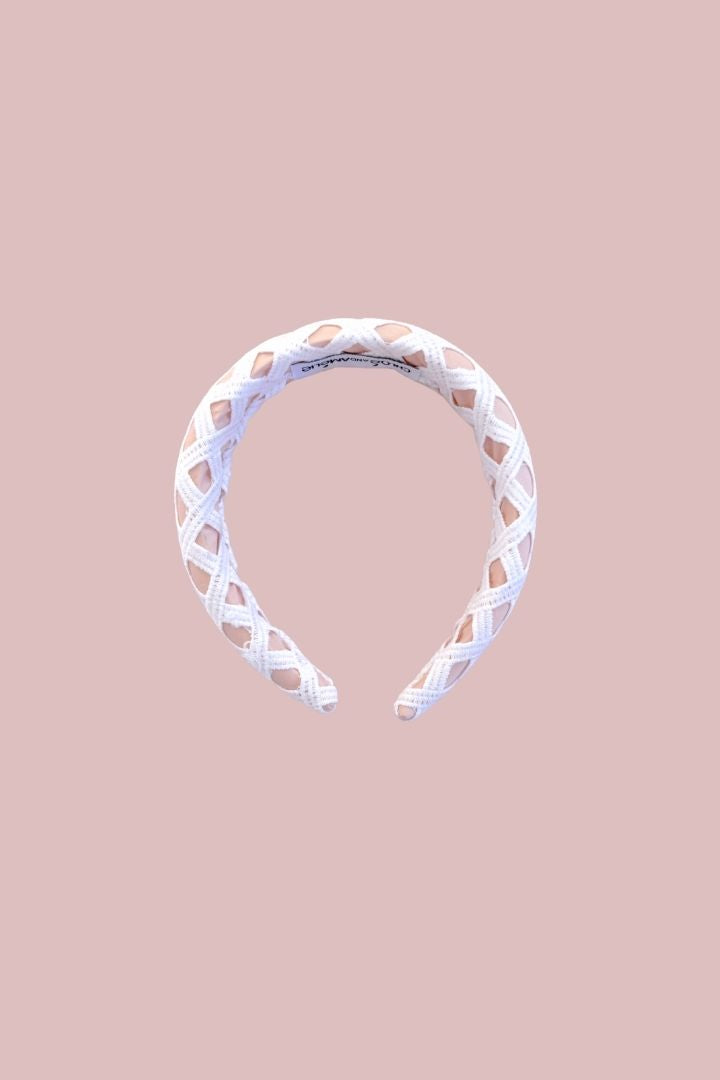 Headband - Snow White Lattice Lace