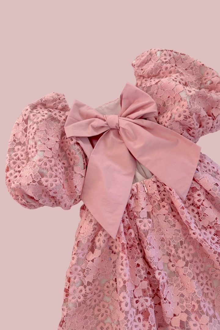 Sugerplum Puff Dress - Rose Blossom Lace
