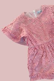 Butterfly Kisses Playsuit - Rose Blossom Lace