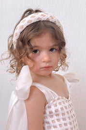 La Belle Playsuit - Snow White Lattice Lace