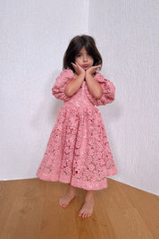 Sugerplum Puff Dress - Rose Blossom Lace