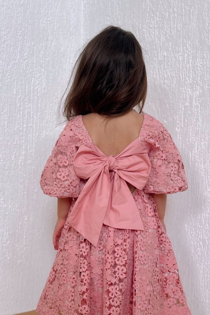Sugerplum Puff Dress - Rose Blossom Lace