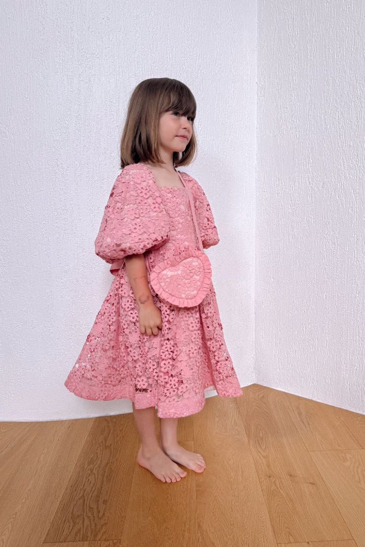 Sugerplum Puff Dress - Rose Blossom Lace