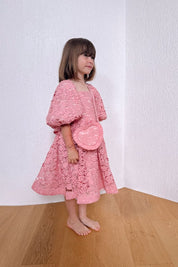 Sugerplum Puff Dress - Rose Blossom Lace