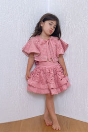 Lumière Wings Cape - Rose Blossom Lace