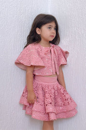 Lumière Wings Cape - Rose Blossom Lace