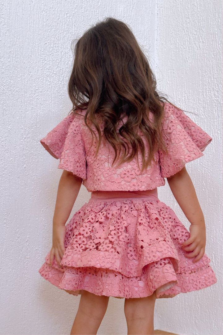 Lumière Wings Cape - Rose Blossom Lace