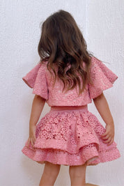 Lumière Wings Cape - Rose Blossom Lace