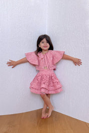 Lumière Wings Cape - Rose Blossom Lace