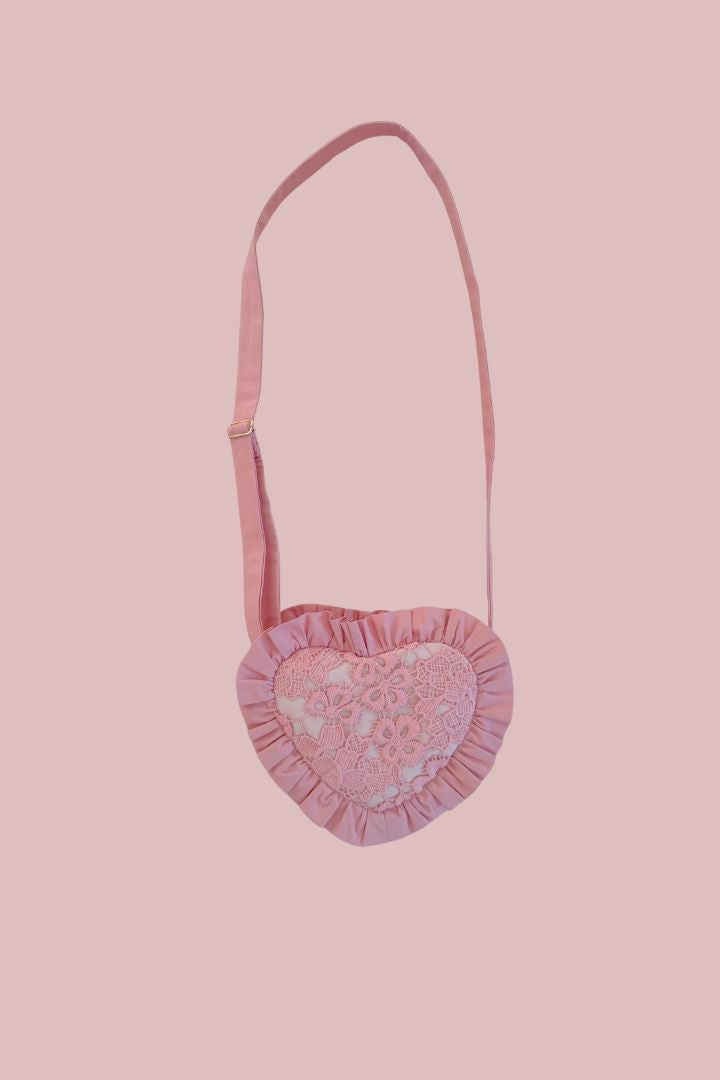 I Heart YOU Bag - Rose Blossom Lace